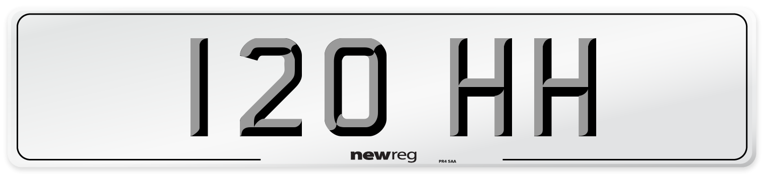 120 HH Number Plate from New Reg
